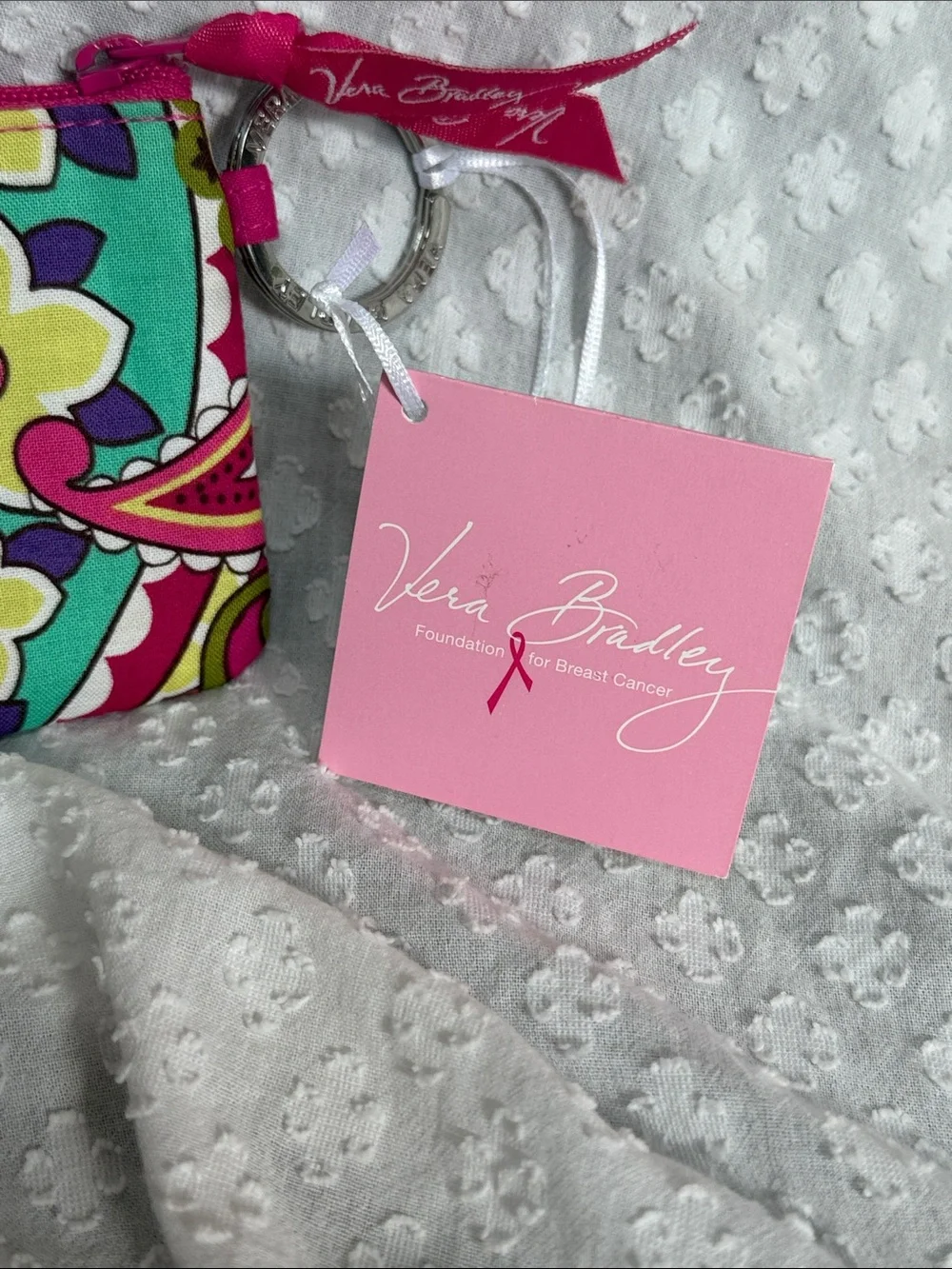 Vera Bradley Zip ID Case in Pink Swirls